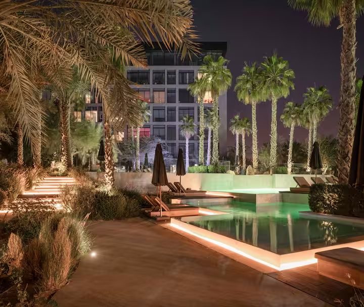 KOA Canvas pool by night